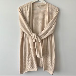 August Silk Open Front Cardigan
